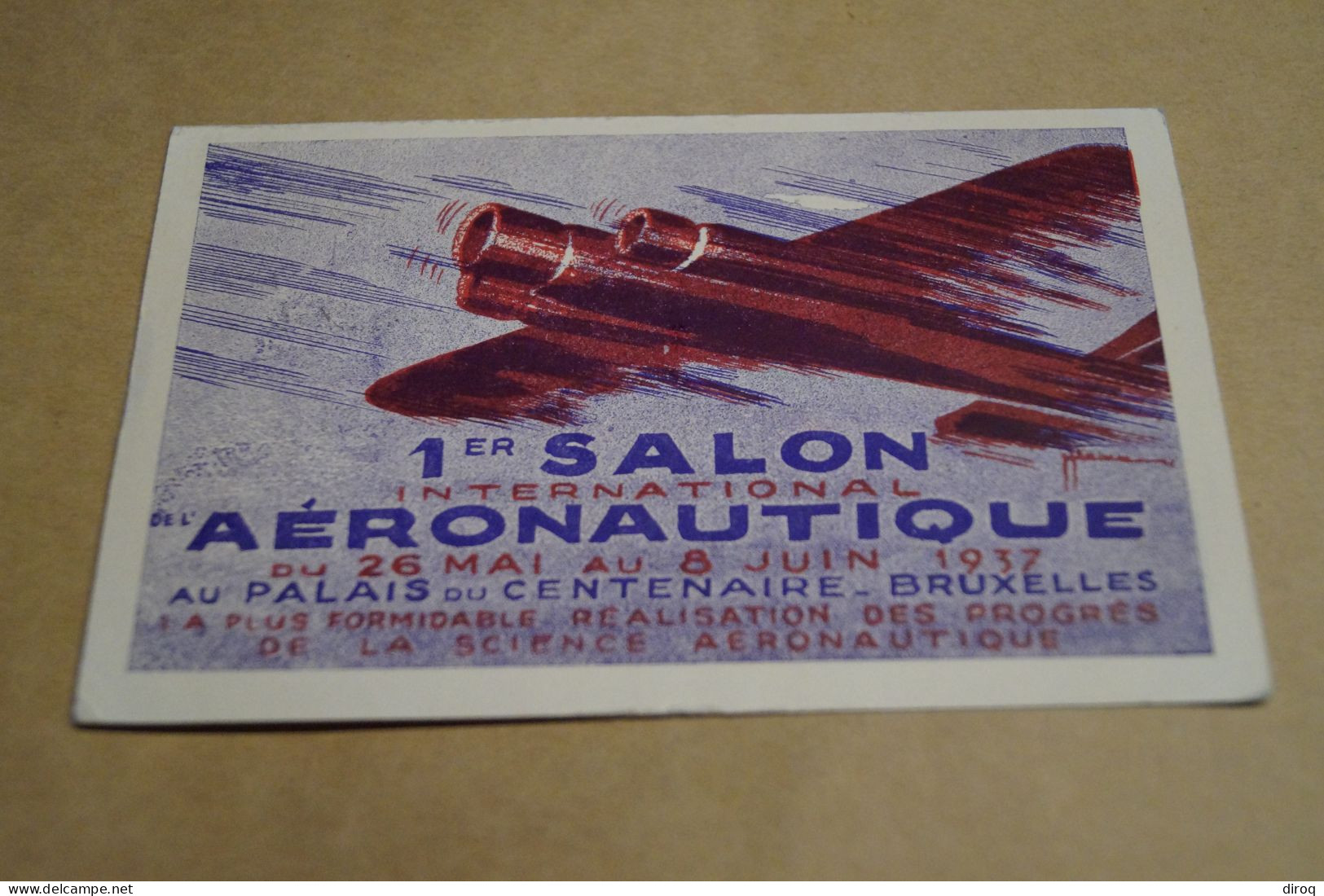 Très Bel Envoi Poste Aérienne,carte 1937, 1er Salon , Collection ,collector - Brieven En Documenten