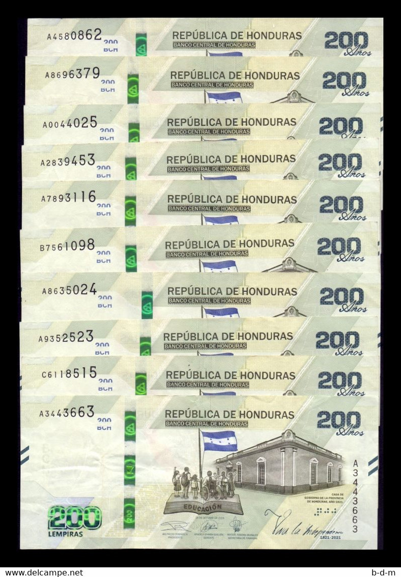 Honduras 200 Lempiras Commemorative 2021 Pick 105 New Mbc Vf - Honduras