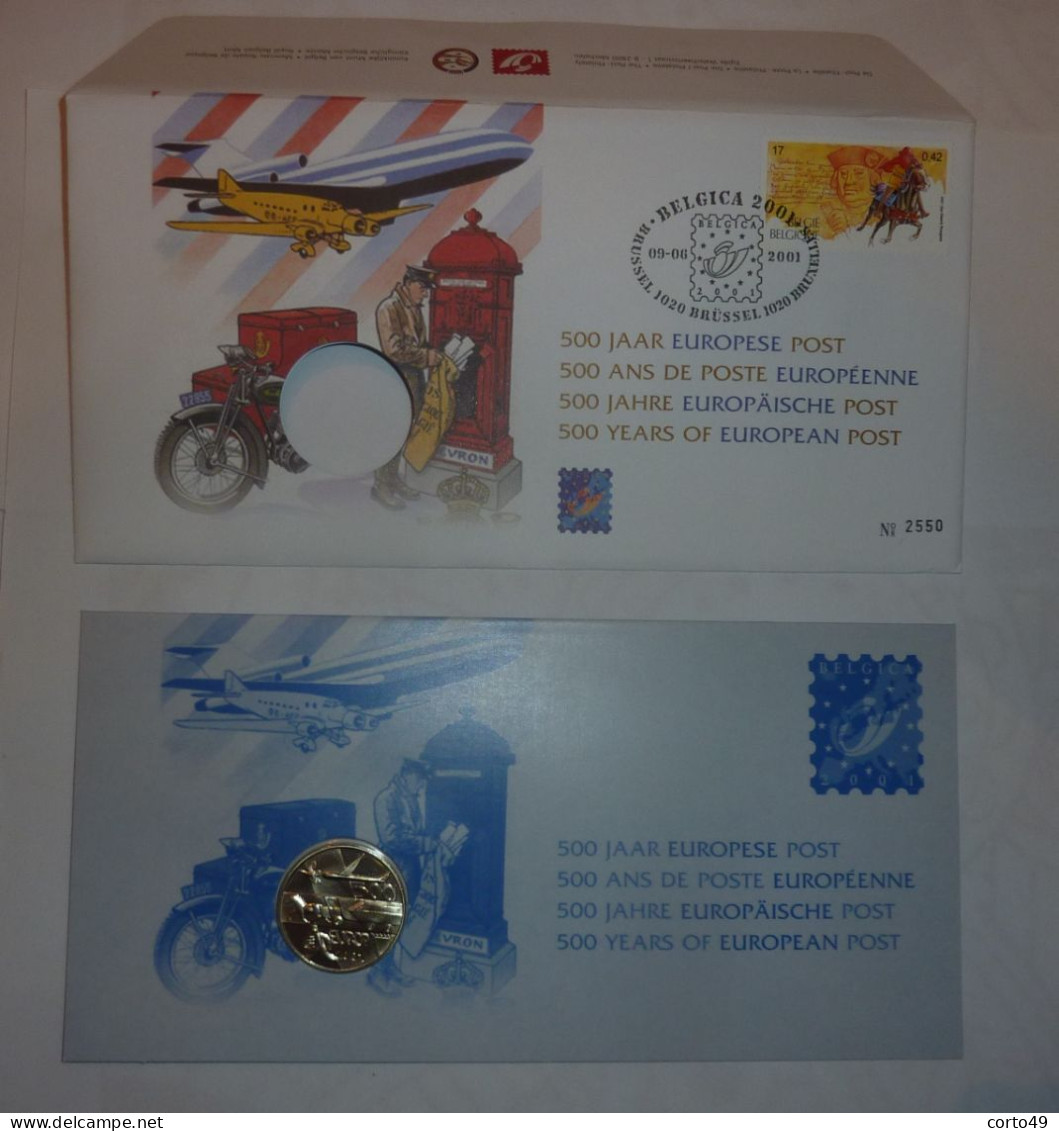 N°2550 NUMISLETTER - 500 ANS DE POSTE EUROPEENNE   9-6-2001 , Voir Les 3 Scans ! - Numisletters