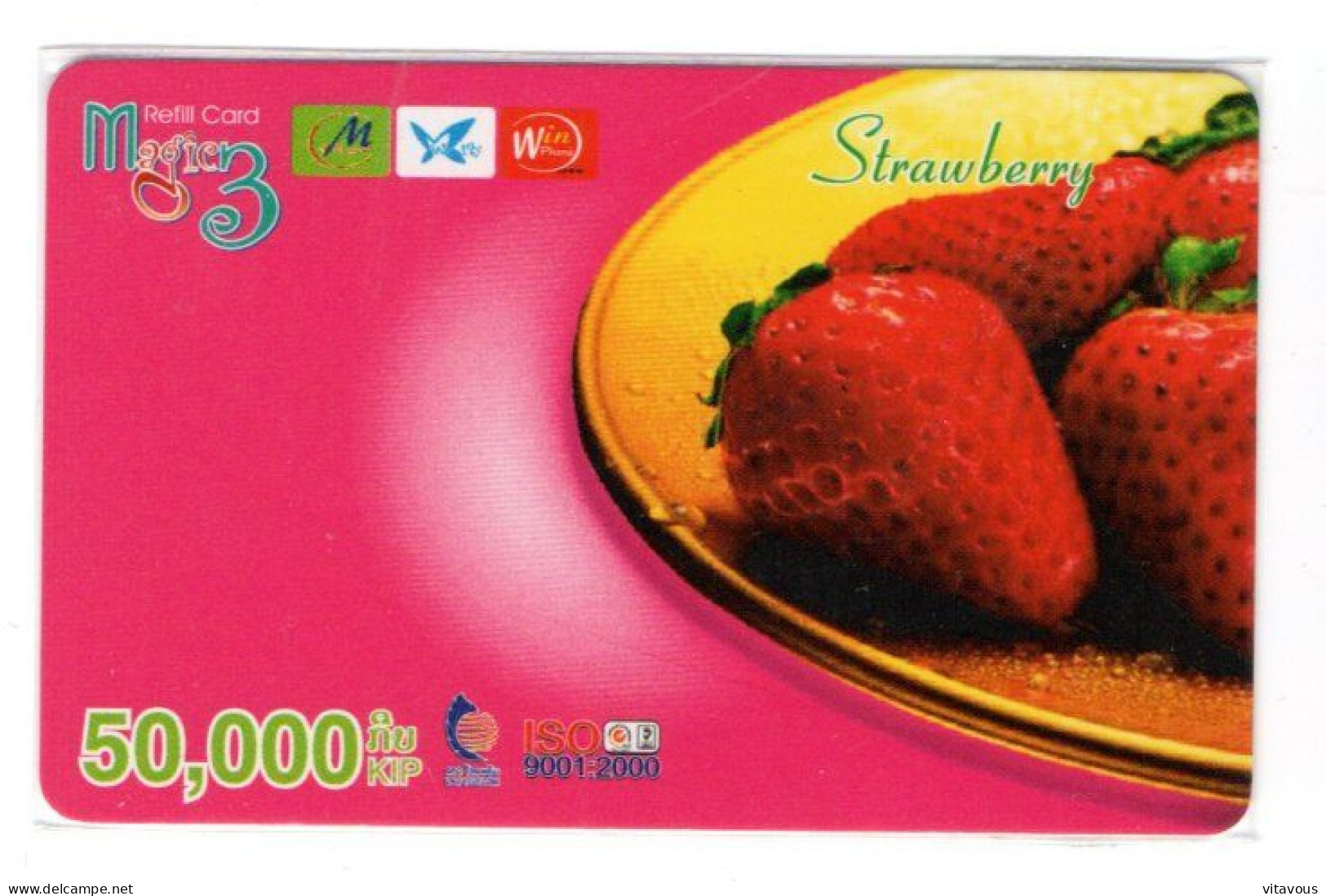 LAOS Fruit Fraise Carte Prépayée Card (1226) - Laos