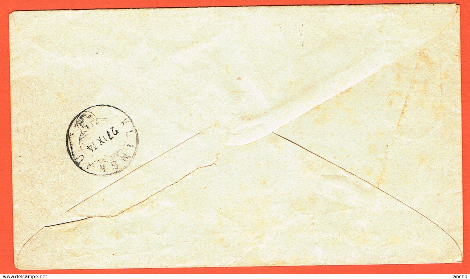 SUISSE . ENTIER POSTALE . 10Cts KARMIN . BIENNE .27.9.1874. Pour . KLINGRAU .27.9.1874. - Entiers Postaux