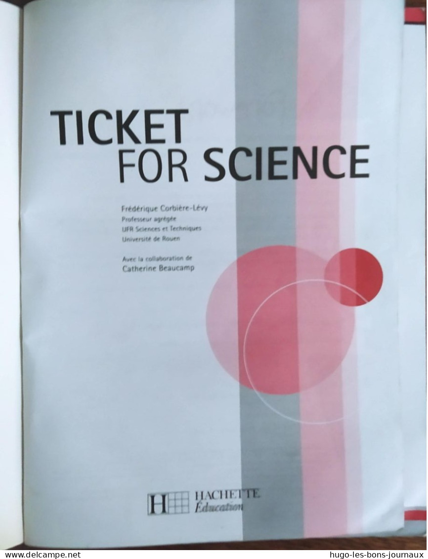 Ticket For Science _Manuel Scolaire Matière Anglais _Niveau BTS_Frédérique Corbière-Lévy_Hachette Education - Schede Didattiche