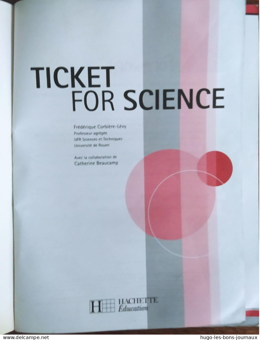 Ticket For Science _Manuel Scolaire Matière Anglais _Niveau BTS_Frédérique Corbière-Lévy_Hachette Education - Fichas Didácticas