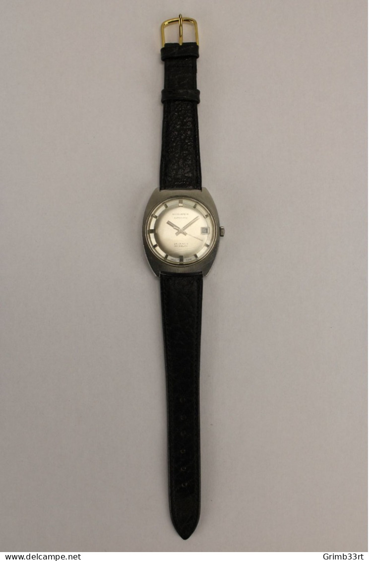 Huguenin - Automatic Men's Watch - With Day Indicator - 1970's - Autres & Non Classés