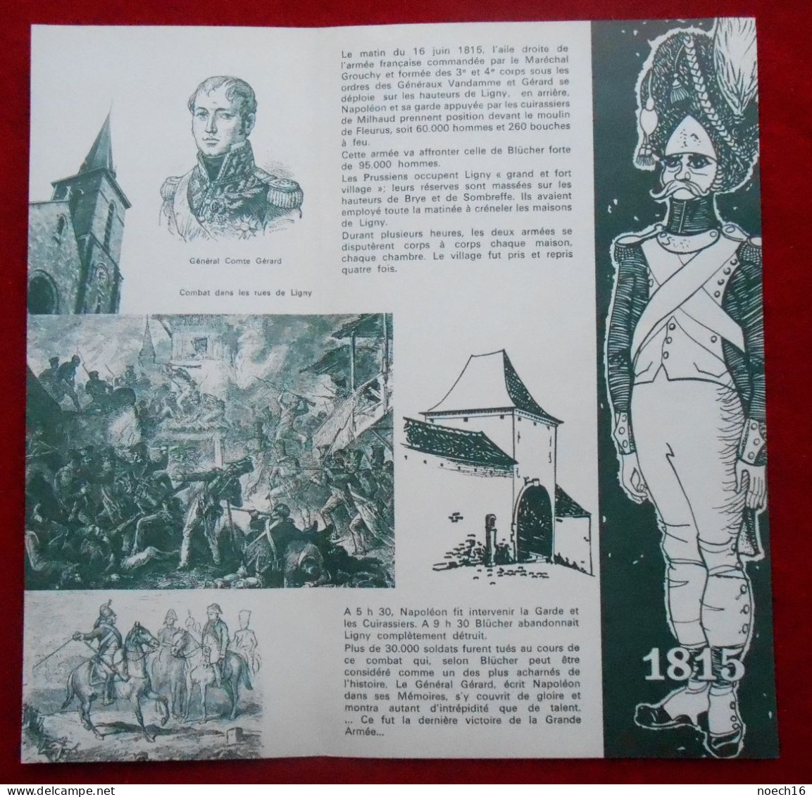 Dépliant 1965 Fêtes Napoléoniennes à Ligny. 150ème Anniversaire De La Dernière Victoire De Napoléon - Tourism Brochures