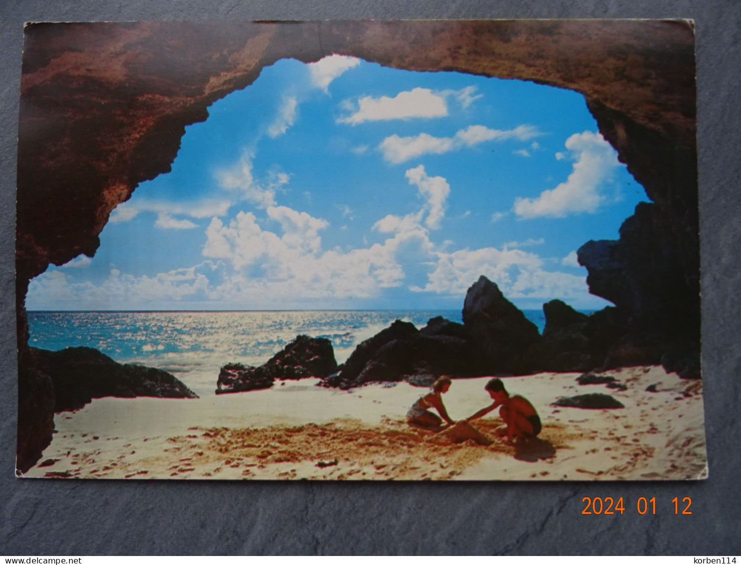 "  THE NATURAL ARCHES  "  TUCKER'S TOWN  GROTE KAART  23,00   X  16,00  CM. - Otros & Sin Clasificación