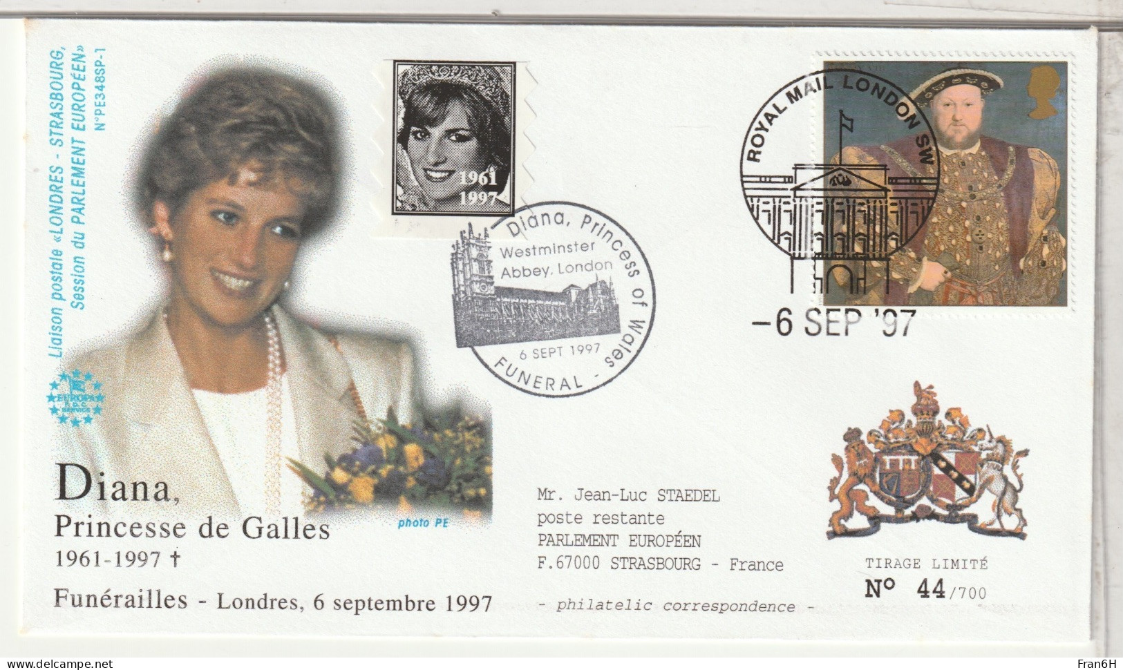 DIANA  - Bloc Neuf ** - MNH - FDC - Familles Royales