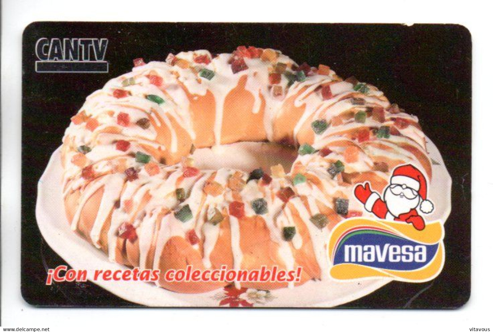 Recette Gâteau ROSCA DE NAVIDAD Alimentation  Télécarte Venezuela Honecard (1229) - Venezuela