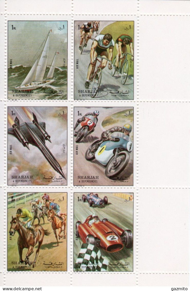 Sharjah 1972, Sport, Motorbyke, Cycling, Formula 1, Horse Race, Shipping, 6val In BF - Mountain Bike