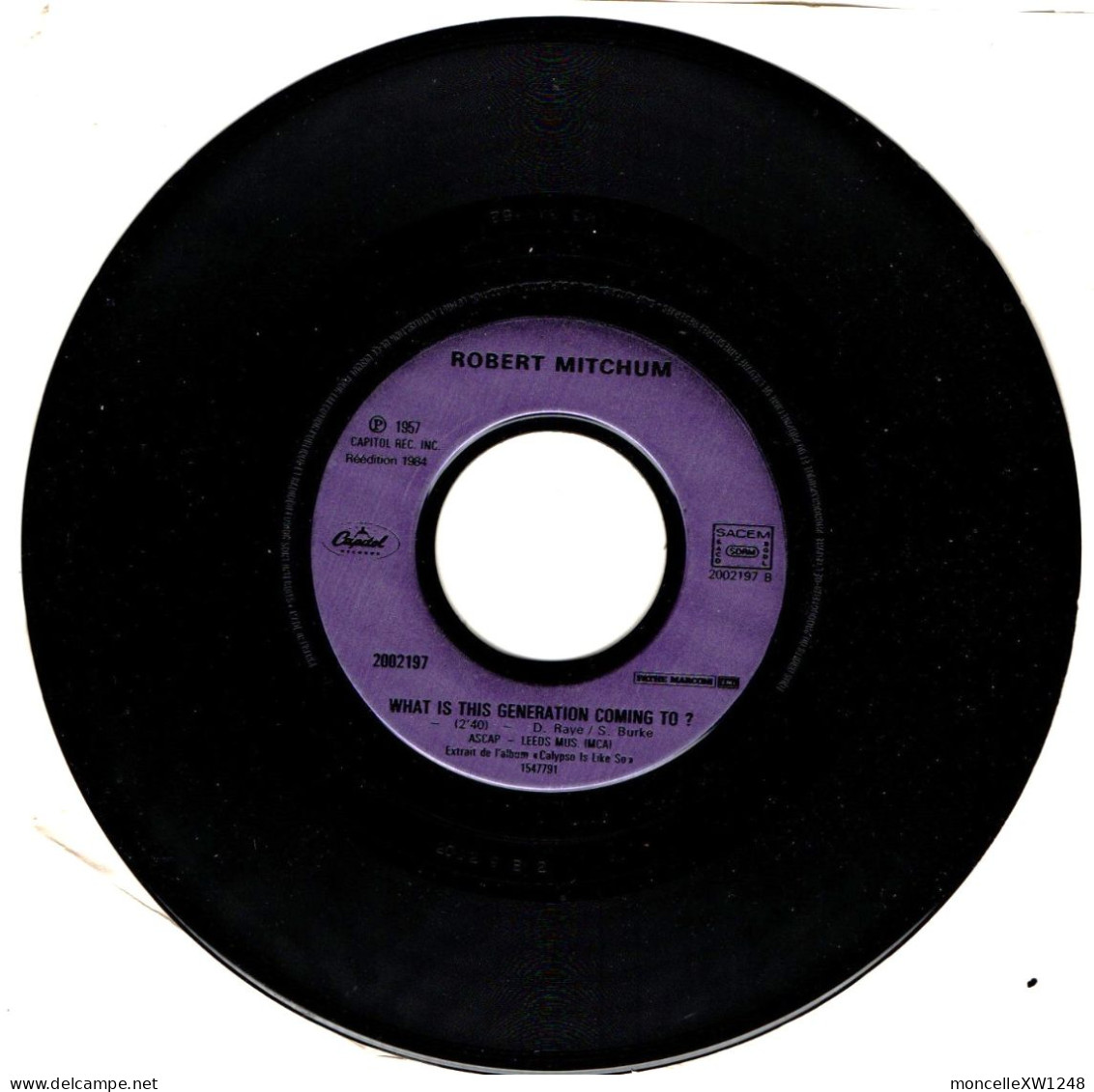 Robert Mitchum - 45 T SP Jean And Dinah (rééd 1984) - Musiques Du Monde