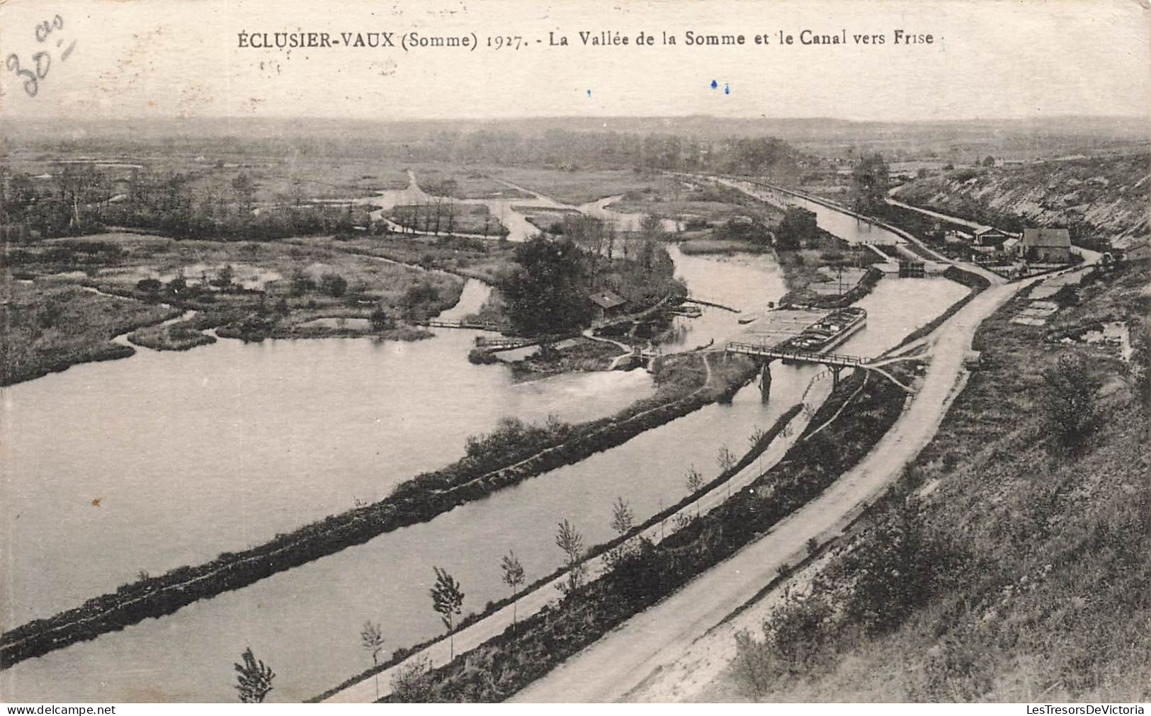 FRANCE - Eclusier Vaux - La Vallée De La Somme Et Le Canal Vers Frise - Carte Postale Ancienne - Altri & Non Classificati