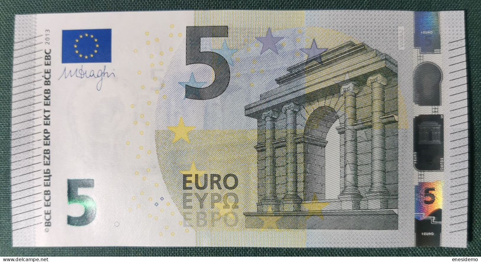 5 EURO V008A2 VB SPAIN 2013 DRAGHI SC FDS UNCIRCULATED  PERFECT - 5 Euro