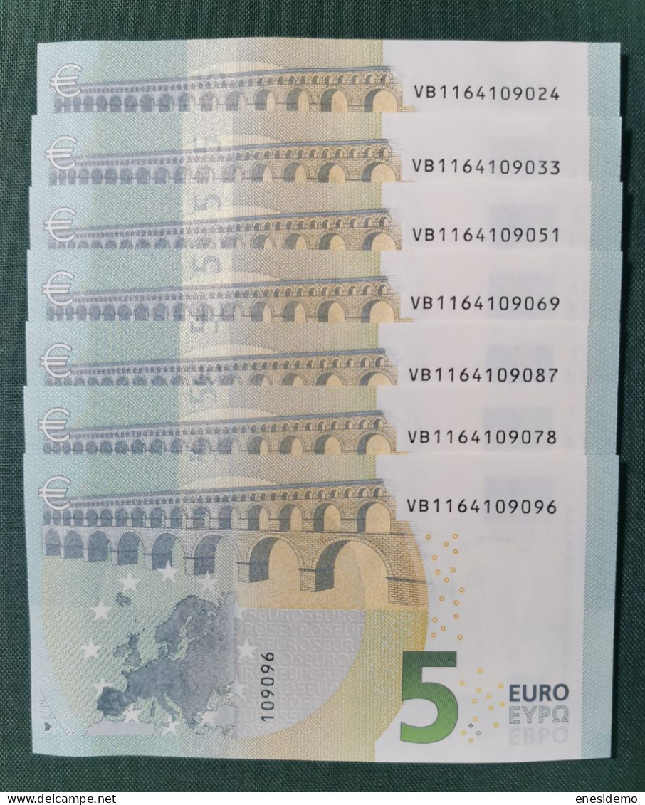 5 EURO V008A2 VB SPAIN 2013 DRAGHI SC FDS UNCIRCULATED  PERFECT - 5 Euro