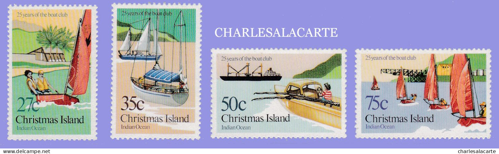 CHRISTMAS ISLAND 1983  BOAT CLUB ANNIVERSARY  SG 171-174  U.M. - Christmas Island