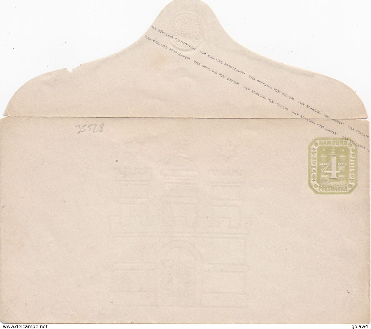 35528# HAMBOURG ENTIER POSTAL ENVELOPPE VIER HAMBURG SCHILLING POSTMARKE NEUF GANZSACHE STATIONERY - Hamburg (Amburgo)