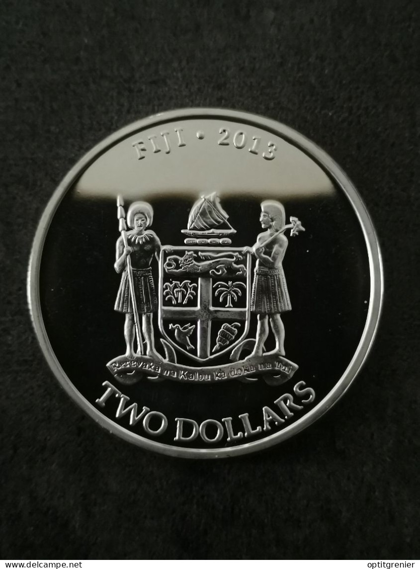 2 DOLLARS BE 1 OZ 999 2013 TORTUE FIDJI / TAKU TURTLE / SANS CAPSULE / SILVER PROOF - Fiji