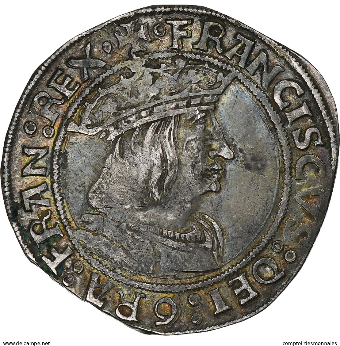 France, François Ier, 1/2 Teston Du Dauphiné, Avant 1540, Cremieu, Argent - 1515-1547 Franz I. Der Ritterkönig