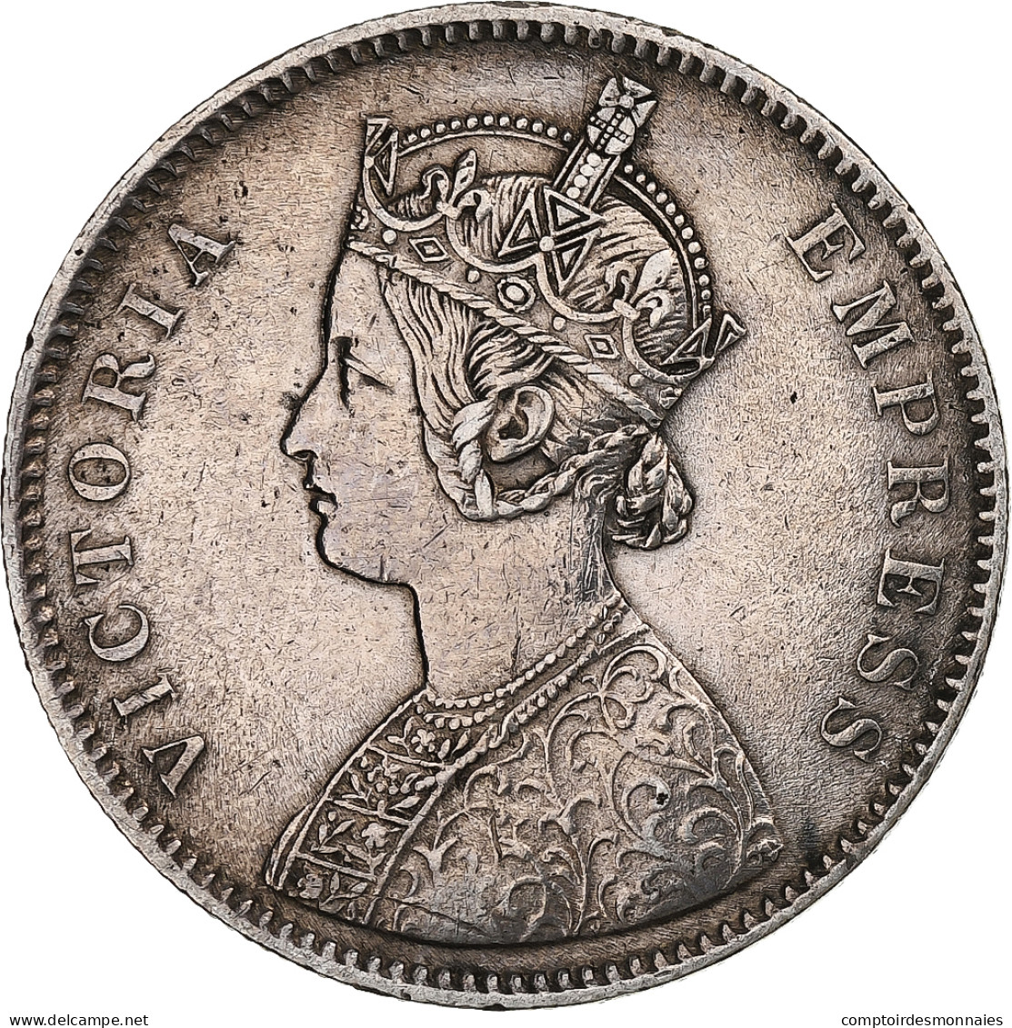 Inde Britannique, Victoria, Rupee, 1883, Calcutta, Argent, TTB+, KM:492 - Kolonien