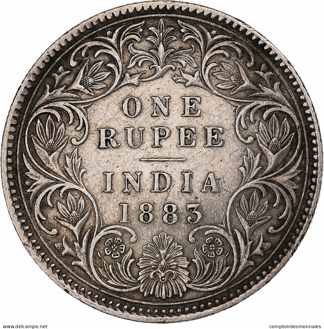 Inde Britannique, Victoria, Rupee, 1883, Calcutta, Argent, TTB+, KM:492 - Colonie