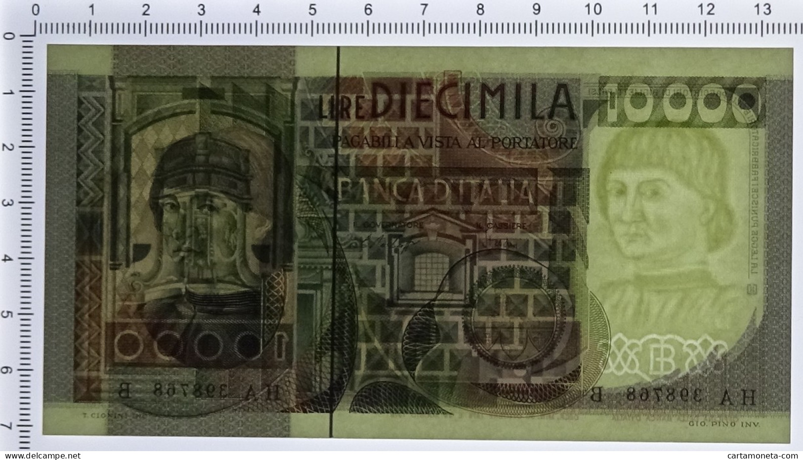 10000 LIRE RITRATTO D'UOMO A MEZZOBUSTO ANDREA DEL CASTAGNO 30/10/1976 QFDS - Other & Unclassified