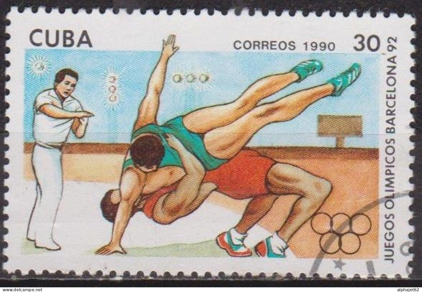 Sport Olympique - CUBA - Lutte Libre -  N° 3012 - 1990 - Usati