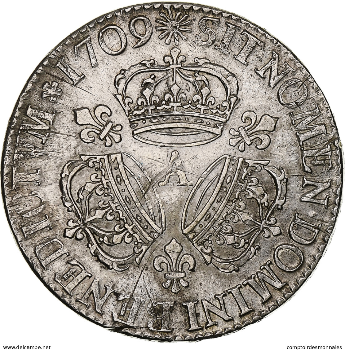 France, Louis XIV, Ecu Aux 3 Couronnes, 1709, Paris, Argent, TTB+, Gadoury:229 - 1643-1715 Luis XIV El Rey Sol