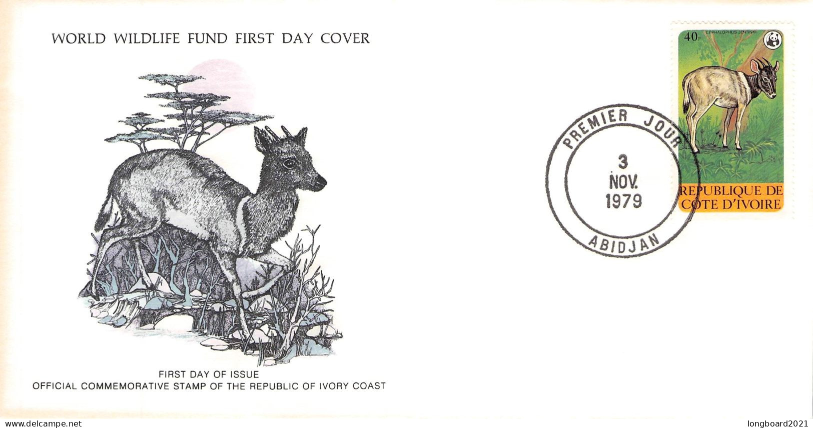 COTE D'IVOIRE - FDC WWF 1979 - / 4240 - Costa D'Avorio (1960-...)