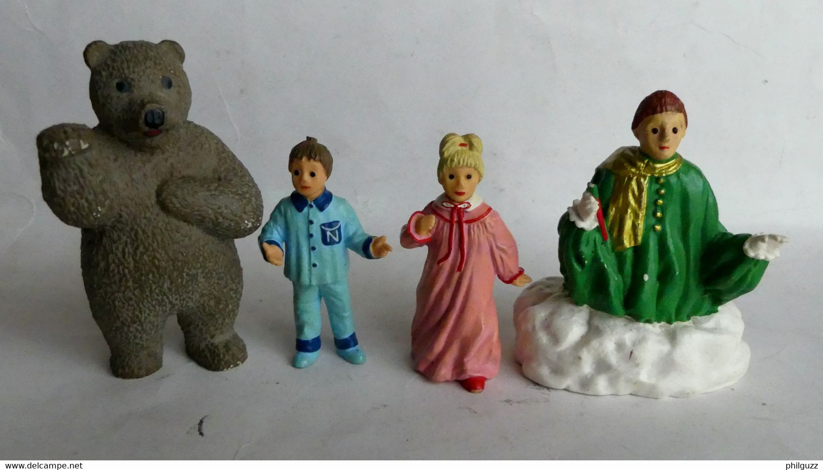 4 FIGURINES - BONNE NUIT LES PETITS - PAPO 1995 PIMPRENELLE NICOLAS NOUNOURS ET LE MARCHAND DE SABLE (3) - Andere & Zonder Classificatie