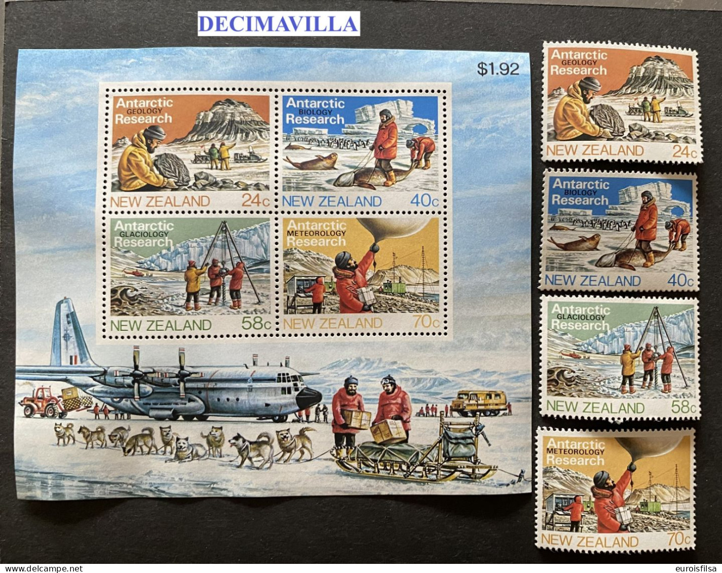 OTEM551, NUEVA ZELANDA, ANTARTIDA, 1984, 859/62 + H.B. 39 - Unused Stamps