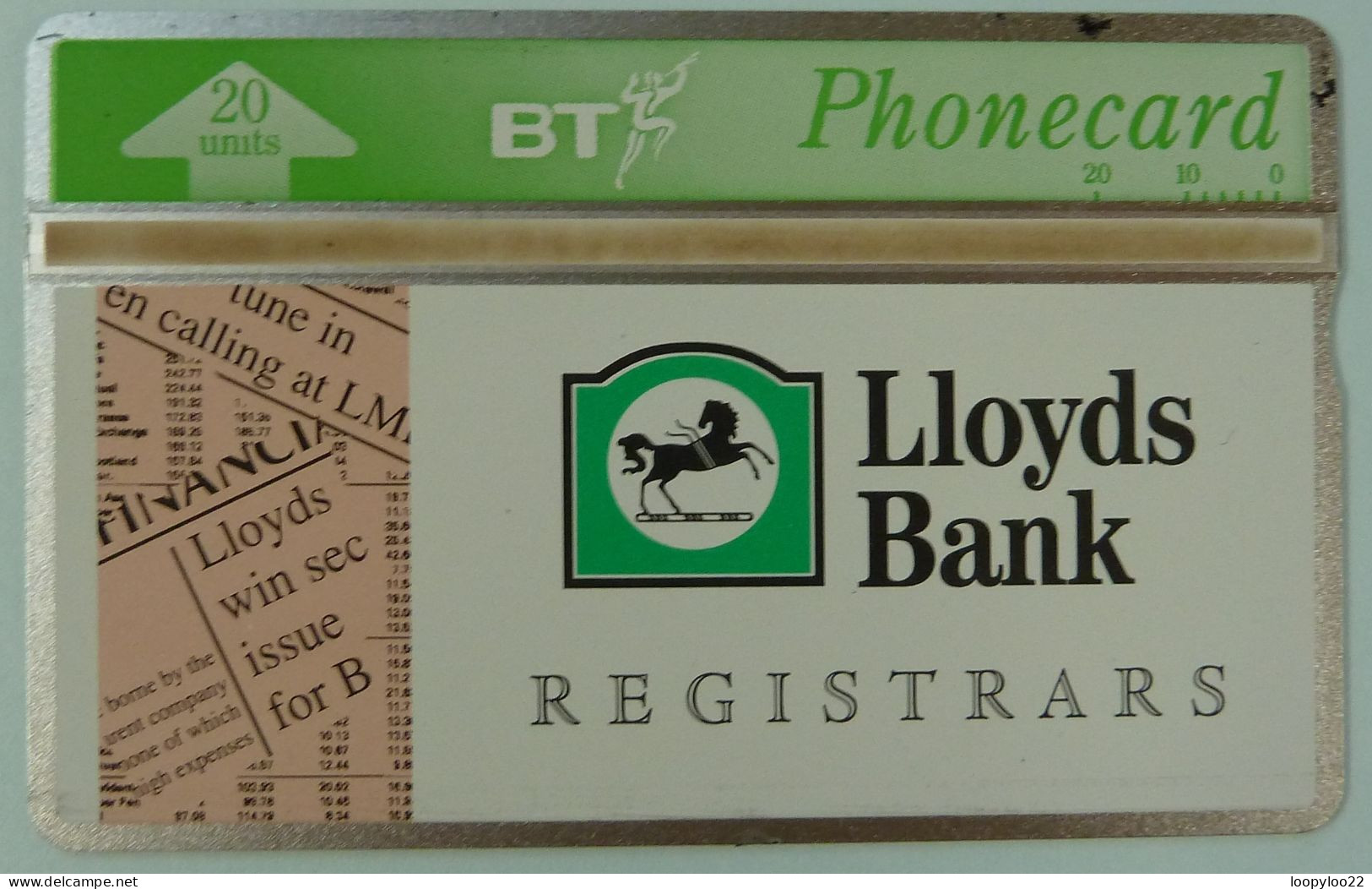 UK - Great Britain - BT & Landis & Gyr - BTP176 - Lloyds Bank Registrars - 324H - 1000ex - Mint - BT Emissions Privées