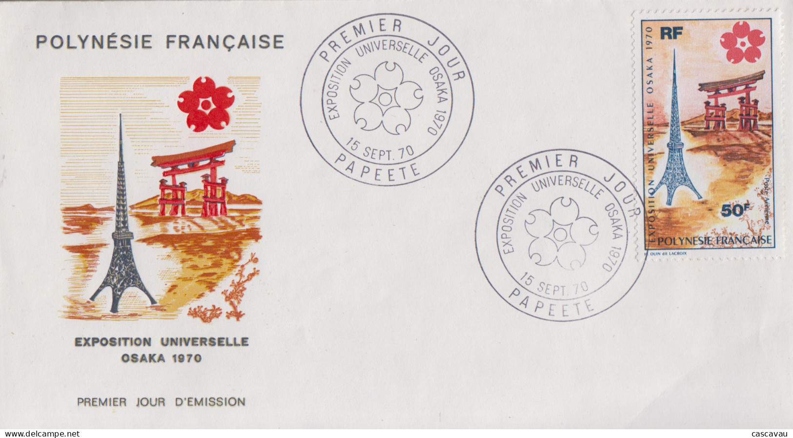 Enveloppe  FDC  1er  Jour   POLYNESIE    Exposition  Universelle   OSAKA   1970 - 1970 – Osaka (Giappone)