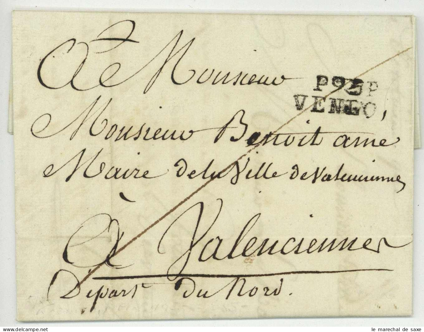 P.95.P. VENLO Pour Valenciennes 1813 - 1792-1815 : Departamentos Conquistados