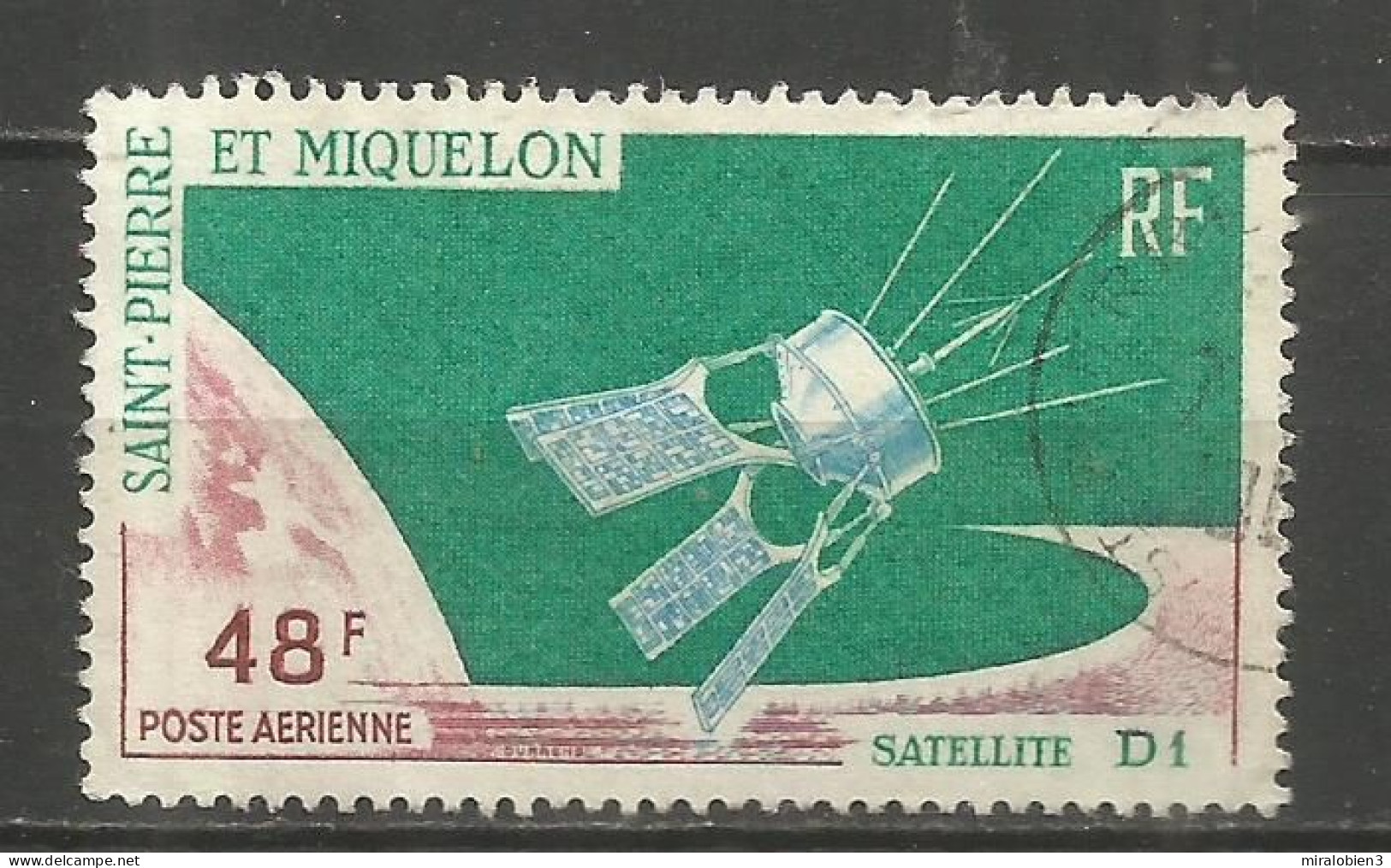 SAN PEDRO Y MIQUELON TERRITORIO FRANCES DE ULTRAMAR CORREO AEREO YVERT NUM. 35 USADO - Used Stamps