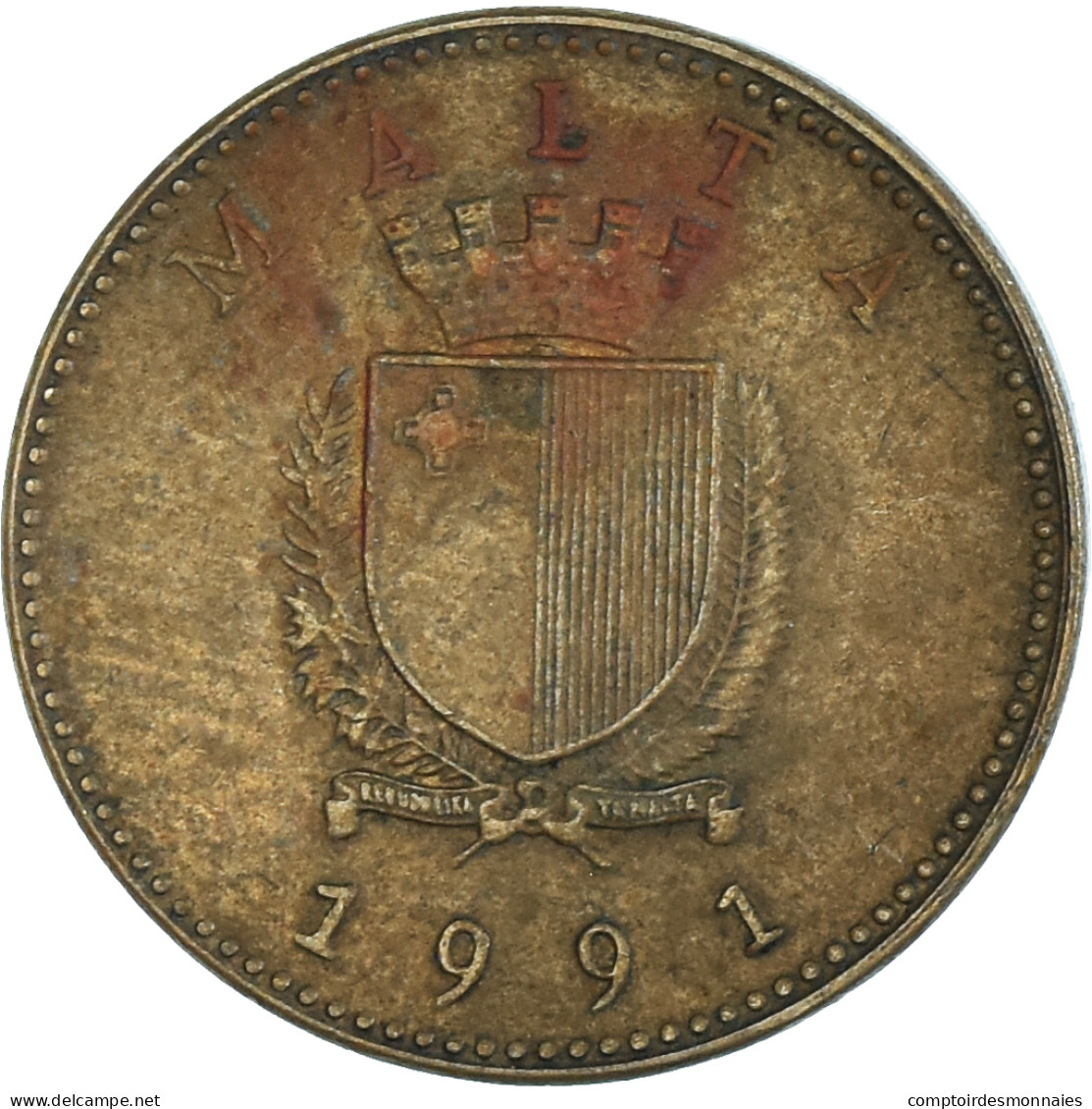 Monnaie, Malte, Cent, 1991 - Malte