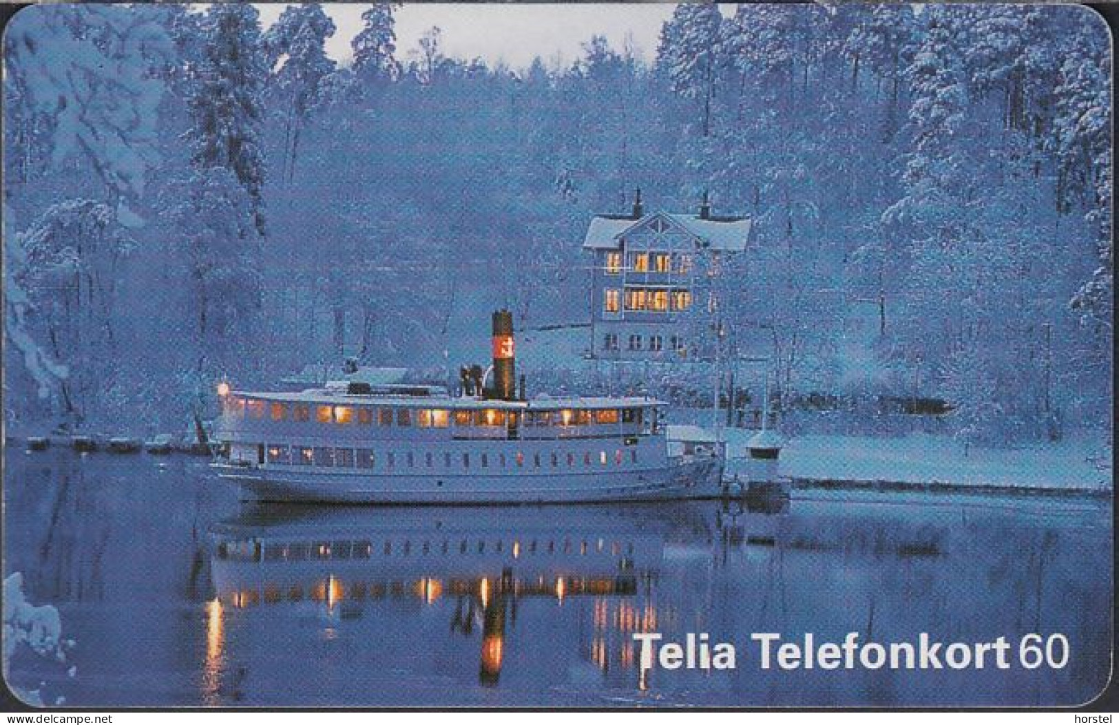 Schweden Chip 243 Winter Scene & Steamer (60112/089) - 1196426 - Suecia