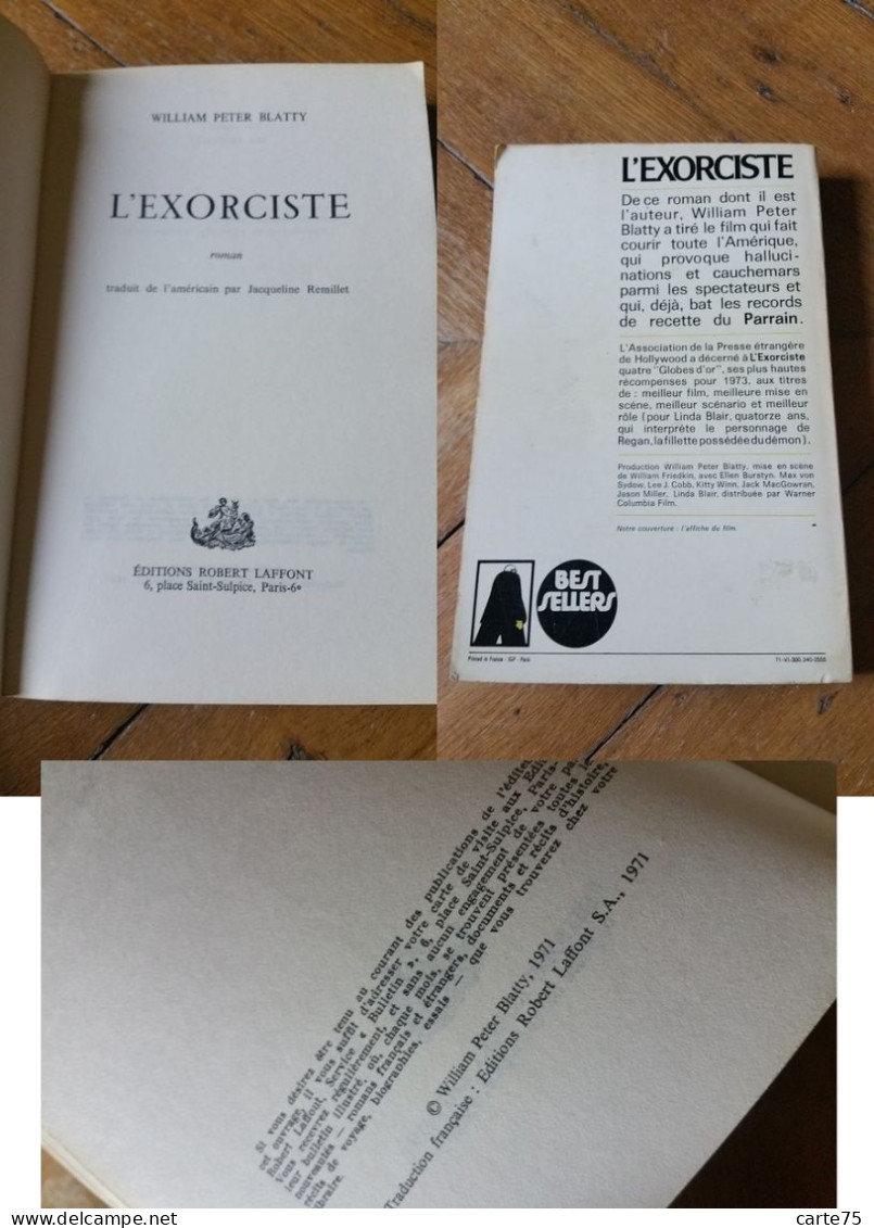 L'exorciste, William Peter Blatty, 1971, Roman Du Film, 1ère édition, édition Originale - Fantásticos