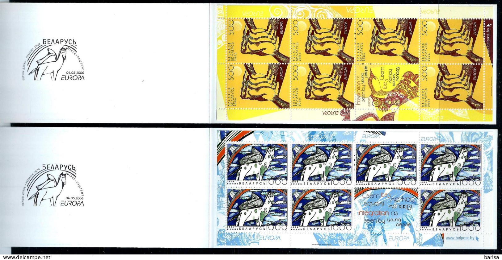 Belarus 2006: Europa; Integration Of Immigrants-7 Complete Sets In 2 Booklets.** MNH - 2006