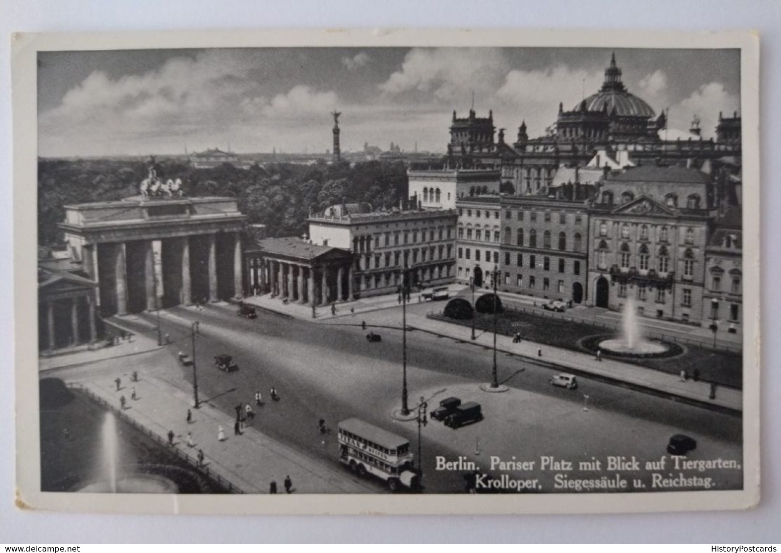 Berlin, Brandenburger Tor Mit Pariser Platz, Reichstag, Krolloper, 1935 - Mitte