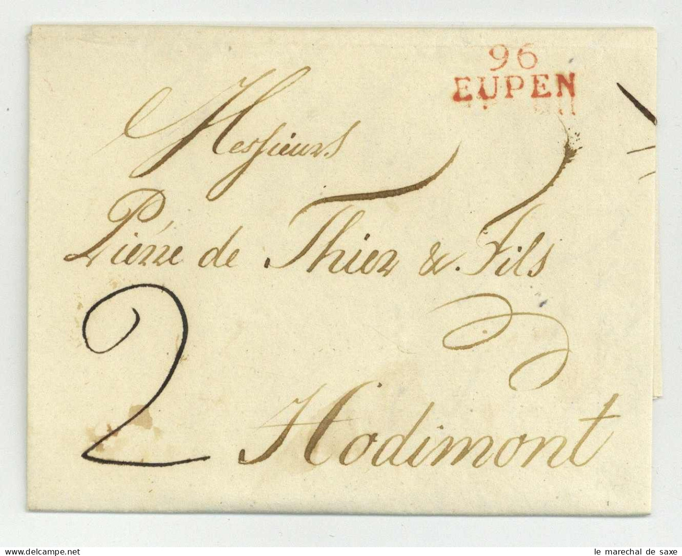 96 EUPEN Pour Hodimont 1808 - 1792-1815 : Departamentos Conquistados