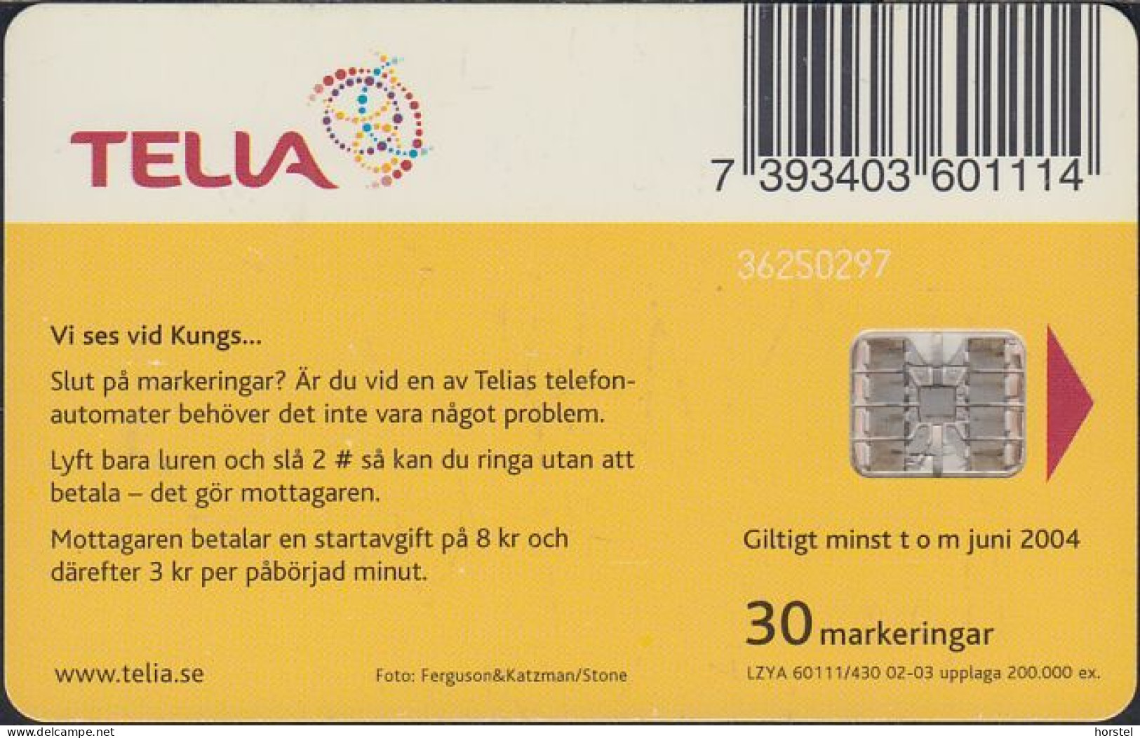 Schweden Chip 353 Diving Girl - Tauchen (60111/430) - Stamped 36250297 - Suède