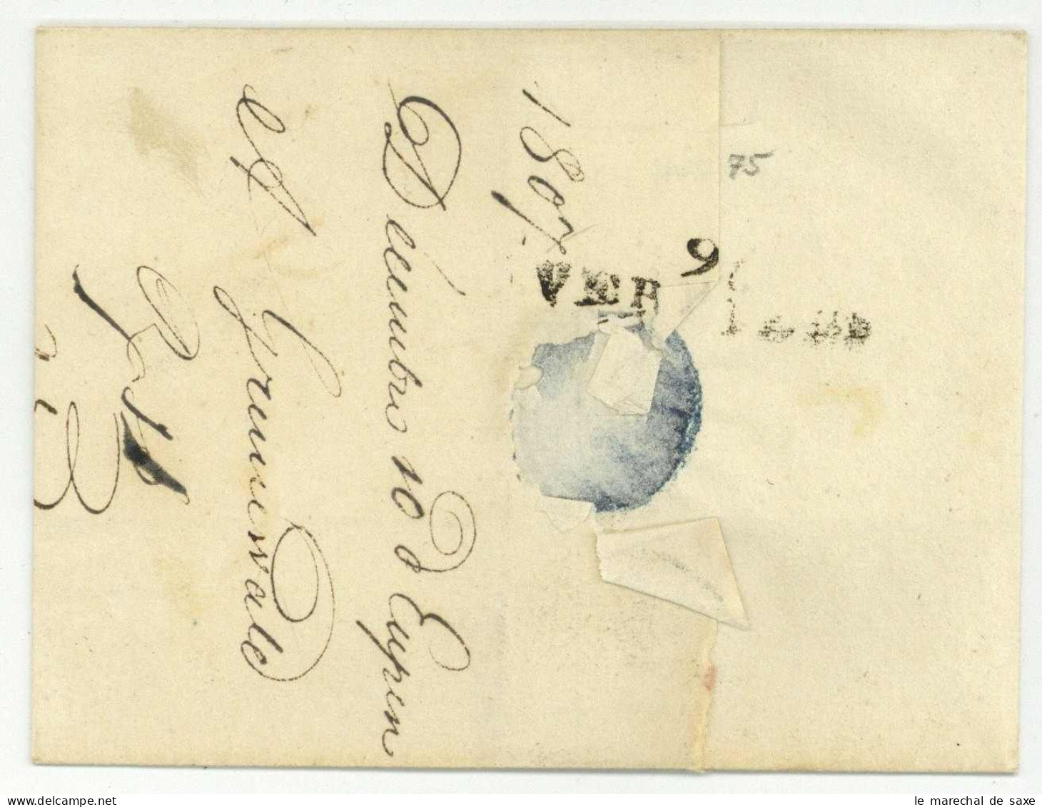 96 EUPEN + VERVIERS Au Dos 1807 LSC - 1792-1815: Veroverde Departementen