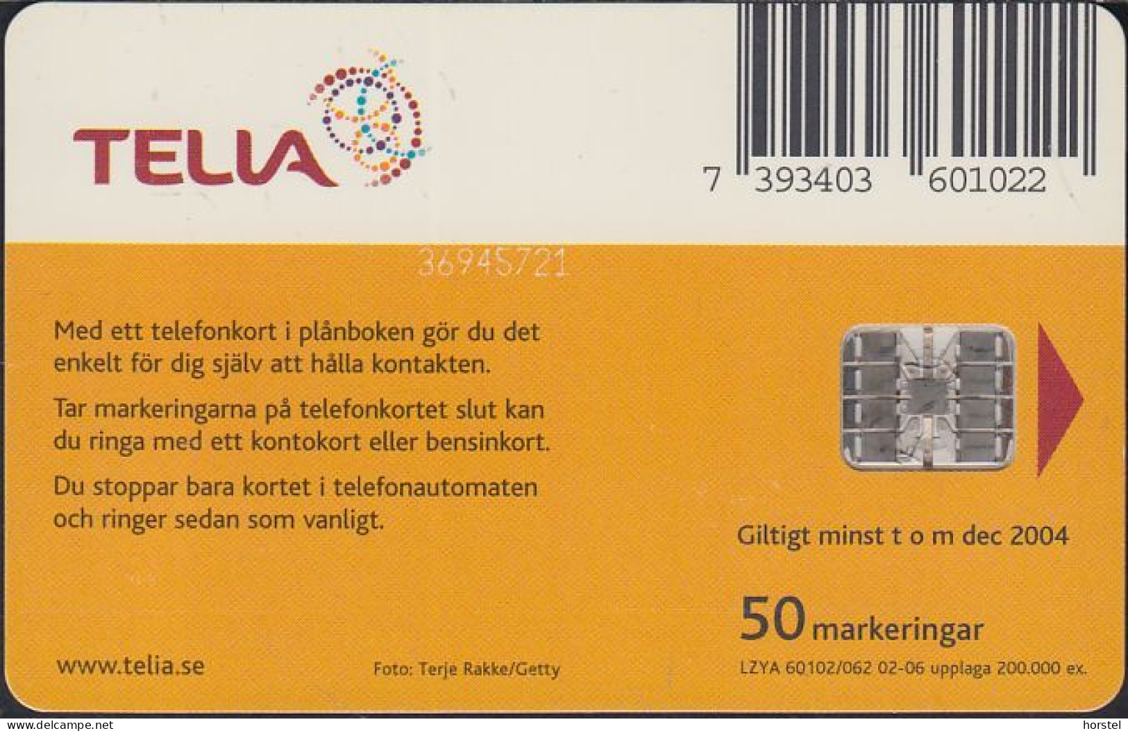 Schweden Chip 359 Mountaineers - Bergsteigen  (60102/062) - Stamped 36945721 - Suecia