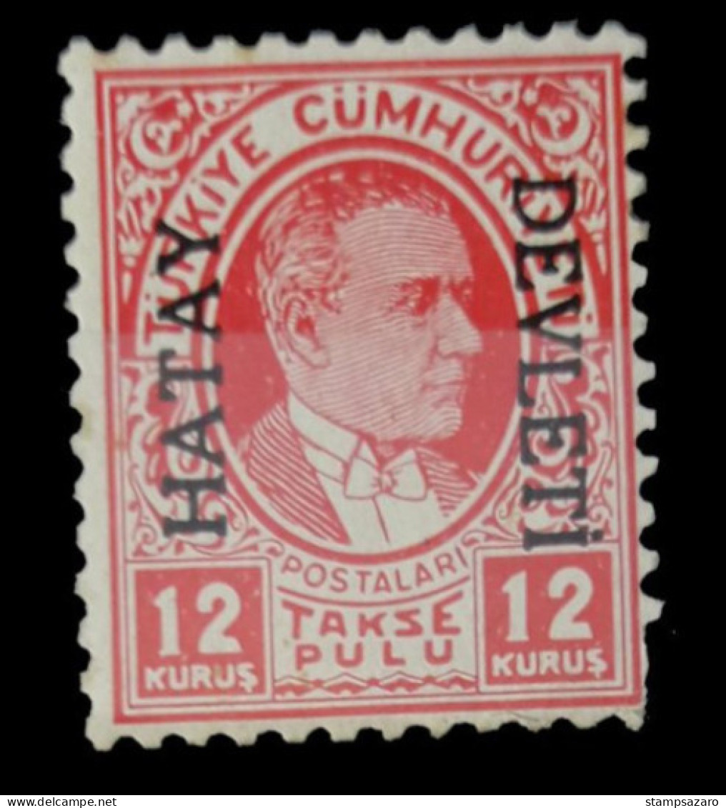 Alexandrette , Alexandretta, Hatay, Turkey  Surch. Stamp 12 Pi. Rare MNH  ** - Ungebraucht