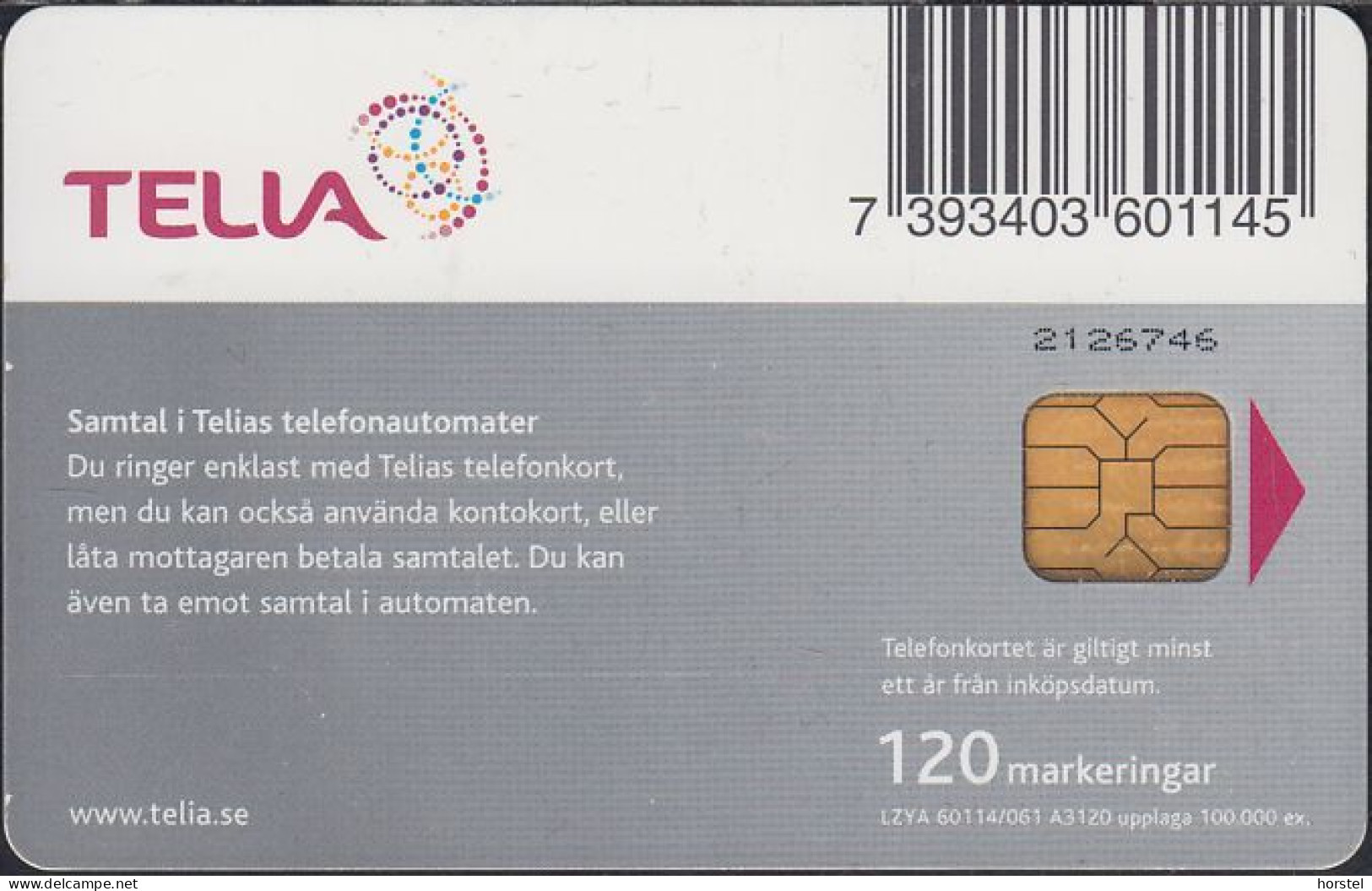 Schweden Chip 364 Lady Phoning 120U (60114/061) - Ink 2126746 - Svezia