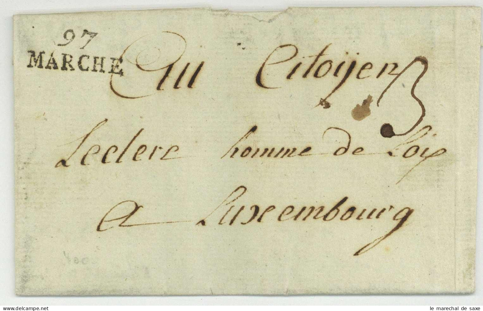 Aye 97 MARCHE Marche-en-Famenne Pour Luxembourg (1801) - 1792-1815: Conquered Departments