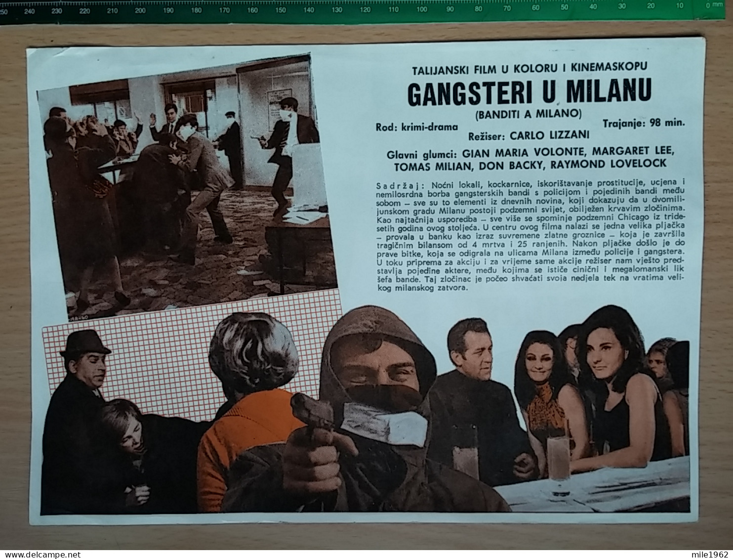 Prog 40 - The Violent Four (1968) -Banditi A Milano - Gian Maria Volontè, Don Backy, Ray Lovelock - Publicité Cinématographique