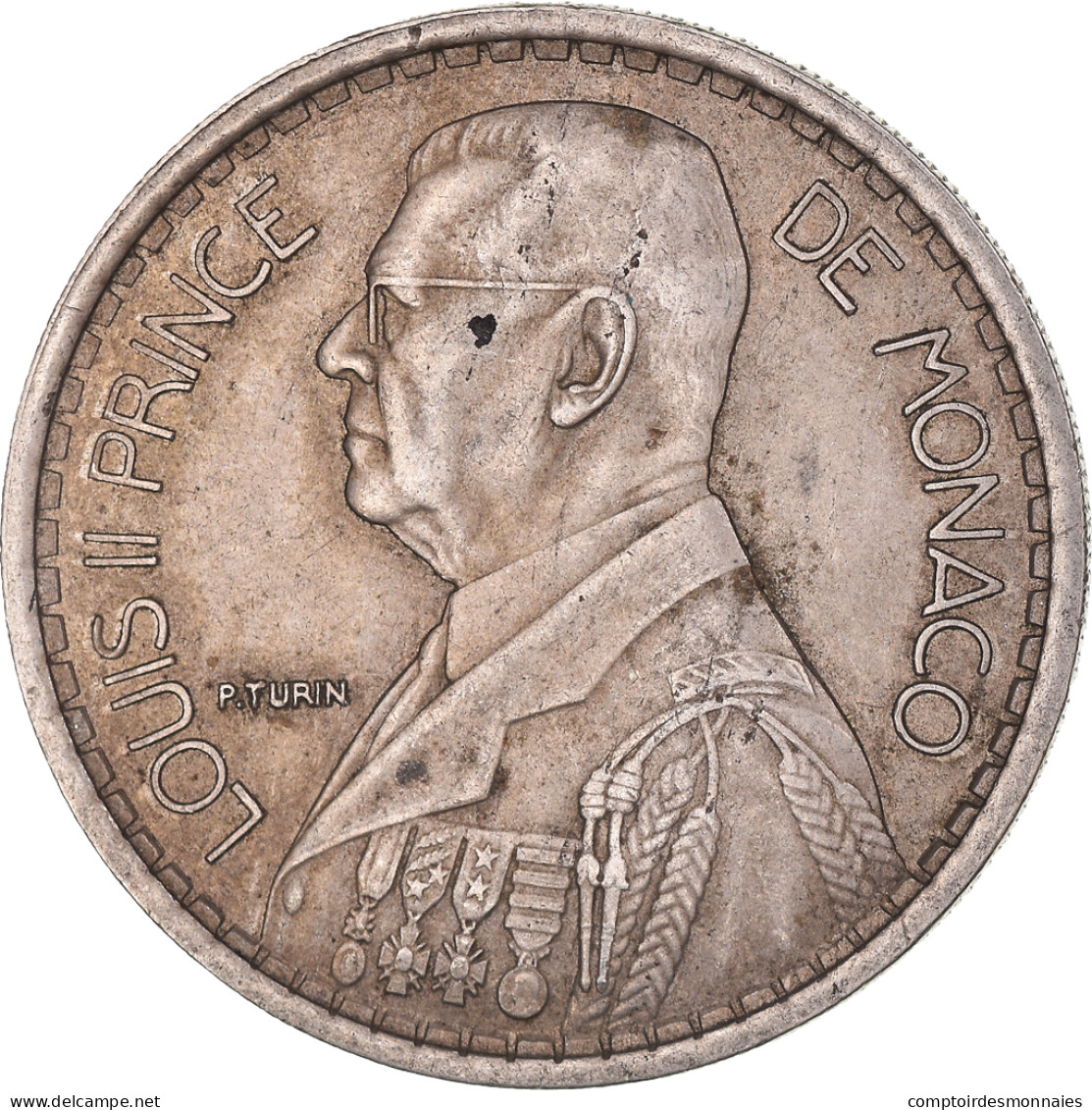 Monnaie, Monaco, 20 Francs, Vingt, 1947 - 1922-1949 Louis II.