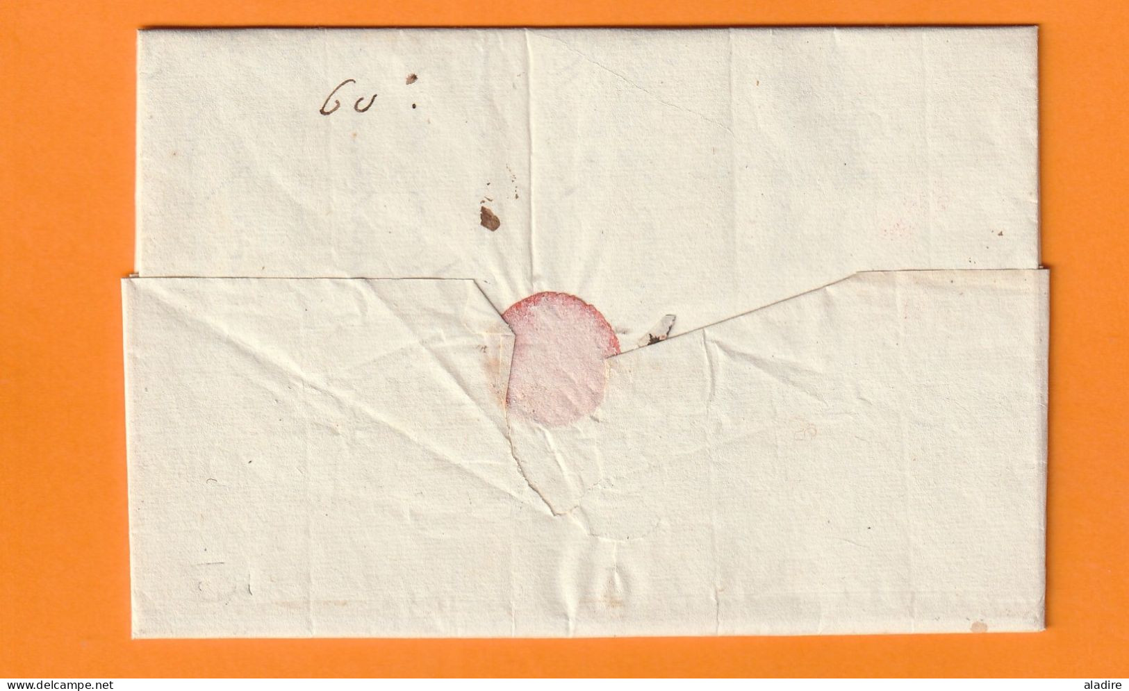 1816 - Marque Postale P37P GRENOBLE, Isère Sur Lettre Pliée Vers DIJON - Recherche - 1801-1848: Precursors XIX