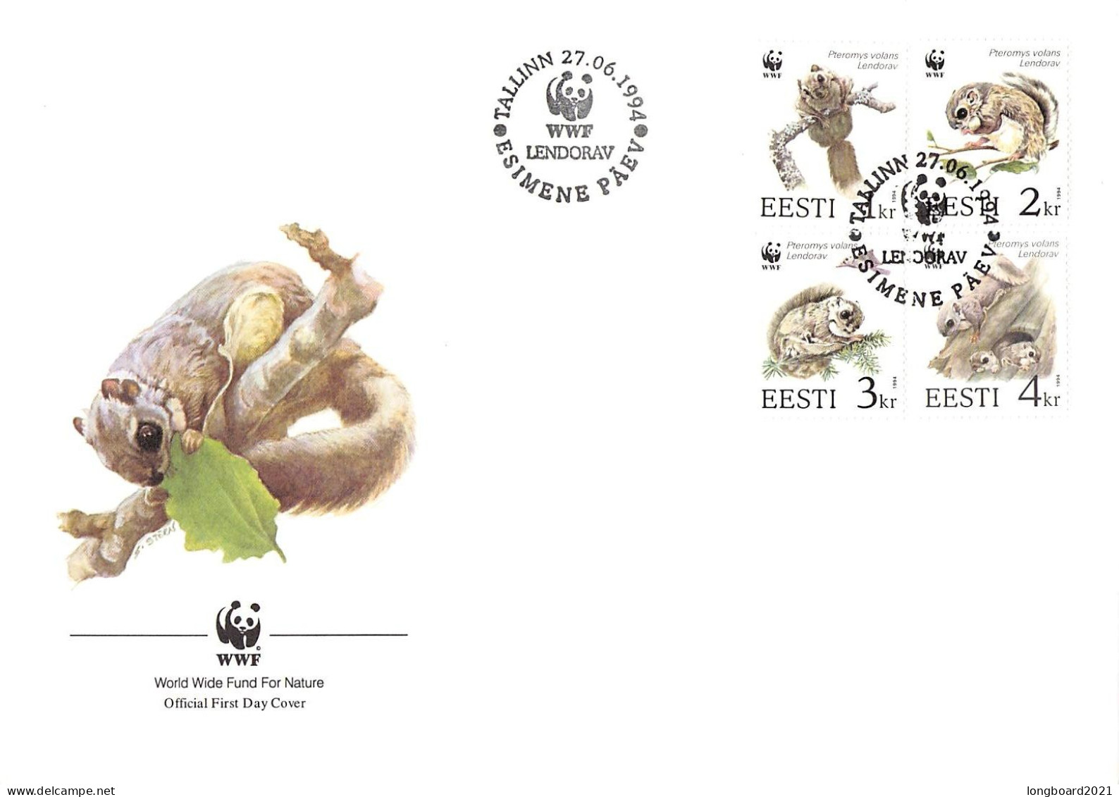 ESTONIA - FDC WWF 1994 - SQUIRREL / 4245 - Estonia