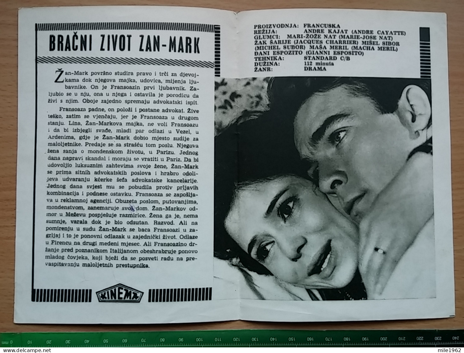 Prog 52 - Anatomy Of A Marriage (1964) -Jean-Marc Ou La Vie Conjugale -Jacques Charrier, Marie-José Nat, Michel Subor - Publicité Cinématographique